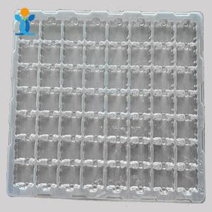 Transparent electronic blister packaging tray